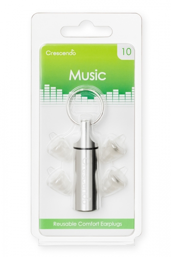 Crescendo Hearing Protectors: Ear Plugs: In Ear 10 (2 Eartip Sizes)