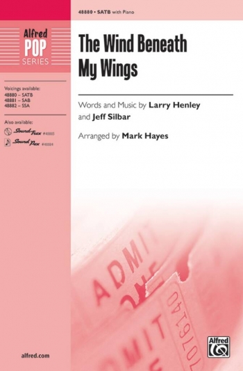 Wind Beneath My Wings: SATB & Piano (Hayes)