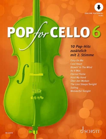 Pop For Cello 6:  For 1 Or 2 Cellos Book & Backing Tracks (Schott)