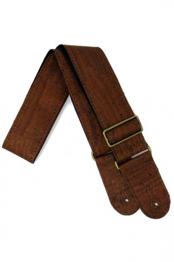 Acorn Guitar Strap Vegan Tweed - Cork Ends - Brown Cork