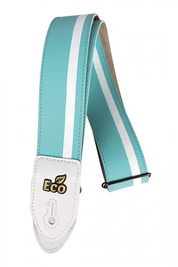 Guitar Strap: Eco Strap: Vegan: Aloha Light Blue 2"