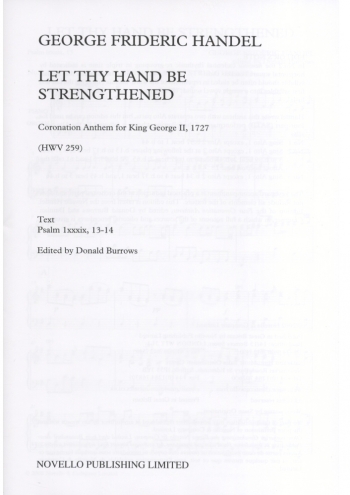 Let Thy Hand Be Strengthened: Vocal Score: SATB