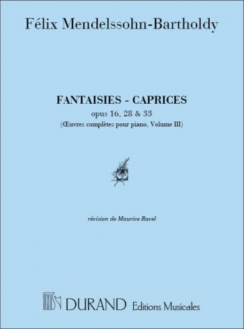 Oeuvres Completes, Volume III: Piano (Durand)