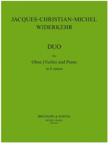 Duo Sonate: Oboe (Or Violin)  & Piano (Breitkopf)