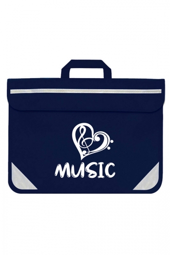 Music Case: Duo Music Navy Heart