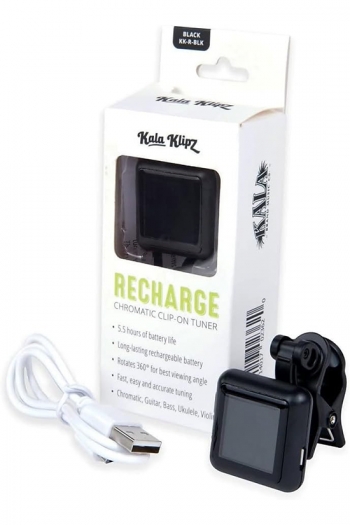 Kala Rechargeable Clip On Tuner Chromatic Black