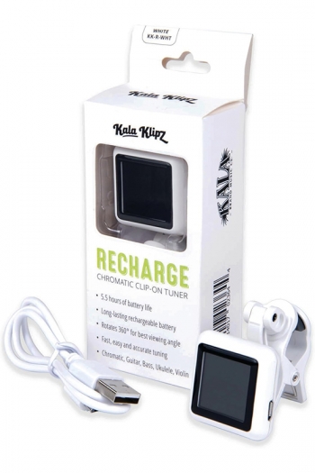 Kala Rechargeable Clip On Tuner Chromatic White