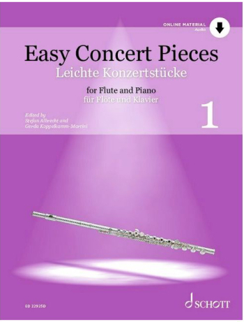 Easy Concert Pieces 1: Flute & Piano Book & Audio (Schott)