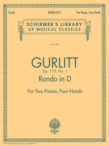 Rondo In D: Op.175 No.1: Piano Duet (4 Hands 2 Pianos) (Schirmer)