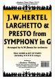 Larghetto And Presto From Symphony In G Orchestra Score And Parts