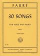 30 Songs: Vocal: High Voice & Piano (International)