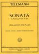 Sonata In F Minor: Bassoon & Piano (International)