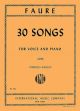 30 Songs: Vocal: Low Voice & Piano  (International)