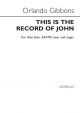 This Is The Record Of John (Alto Verse) SAATB (Novello)