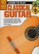 10 Easy Classical Guitar Lessons Teach Yourself: Book & CD & DVD