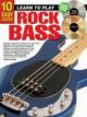 10 Easy Rock Bass Lessons Teach Yourself: Book & CD & DVD