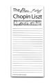 Chopin Liszt Shopping List