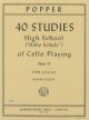 High School Of Cello Playing 40 Studies (International)