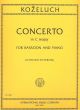 Bassoon Concerto C Major: Bassoon & Piano (International)