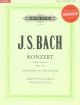 Concerto A Minor No.1 Bwv1041: Violin & Piano Book & Cd (Peters)