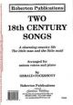 Two 18th Century Songs: Unison