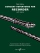 Concert Repertoire: Descant/Treble Recorder and Piano (Adams)