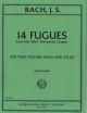 14 Fugues (from Well-Tempered Clavier): 2 Violins Viola And Cello  (hofmann)