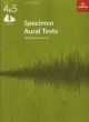 ABRSM Specimen Aural Tests Grade 4-5: Book & CD