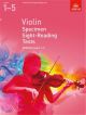 ABRSM Specimen Sight-reading Tests: Violin Grade 1-5