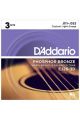 D'Addario Acoustic Guitar EJ26-3D Phosphor Bronze Custom Light 11-52 - 3 Pack