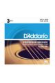 D'Addario Acoustic Guitar EJ16-3D Phosphor Bronze Light 12-53 - 3 Pack
