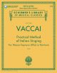 Vaccai: Practical Method: High Voice: Mezzo Soprano (Alto) Book & Audio Download (S