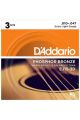 D'Addario Acoustic Guitar EJ15-3D Phosphor Bronze Extra Light 10-47 - 3 Pack