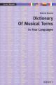 Dictionary Of Musical Terms In Four Languages (Schott)