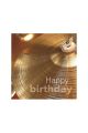 Square Greeting Card: Cymbal Happy Birthday
