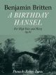 A Birthday Hansel: High Voice & Harp OP.92 (Faber)