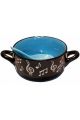 Music Note Bowl With Spoon - Blue