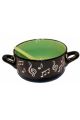 Music Note Bowl With Spoon - Green