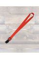 Ukulele Strap Nylon Webbing LG 1" Red - Sling/Hook