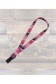 Ukulele Strap Nylon Webbing LG 1" Hawaiian Pink - Sling/Hook