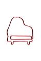 Paper Clips Piano - Red (Pack 8)