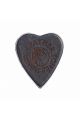 Ukulele Plectrum: Leather Tones Heart For Ukulele And Bass Guitar: Brown