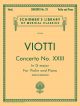 Concerto G Major No.23: Violin & Piano (Schirmer)