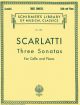 Three Sonatas: Cello & Piano (Schirmer)