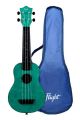 Flight TUS65 Shimmer Travel Uke - Emerald