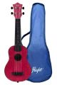 Flight TUS65 Shimmer Travel Uke - Ruby